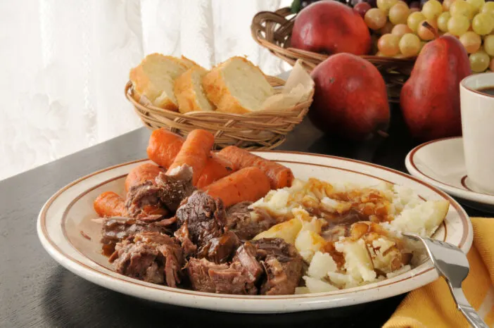 Slow cooked chuck roast