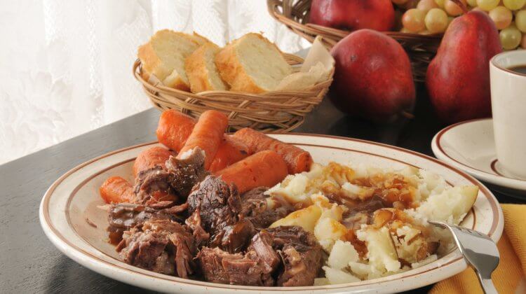 Slow cooked chuck roast