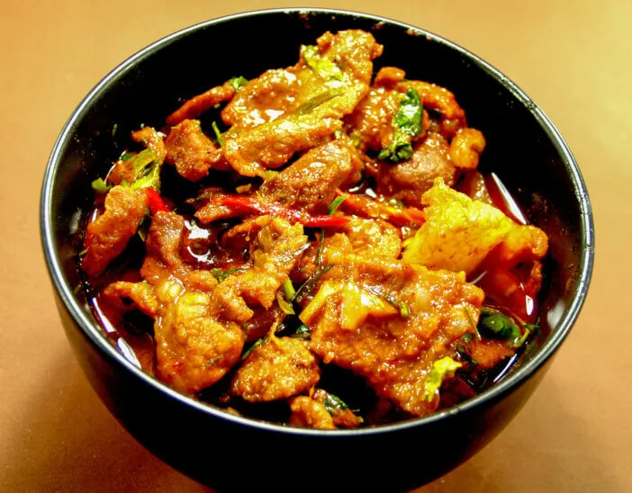 thai food Beef massaman curry