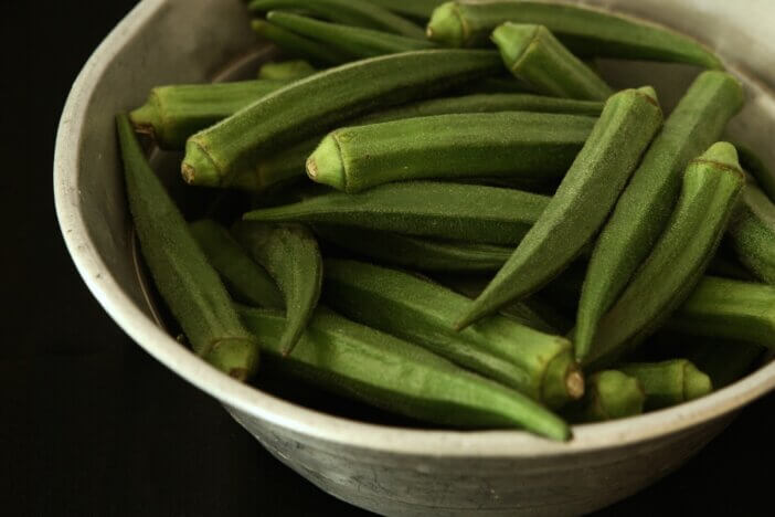 Pickled okra adds crunch and tanginess.