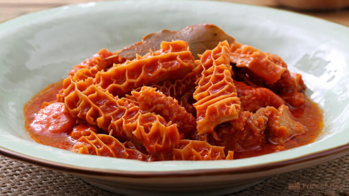 what does beef tripe taste like