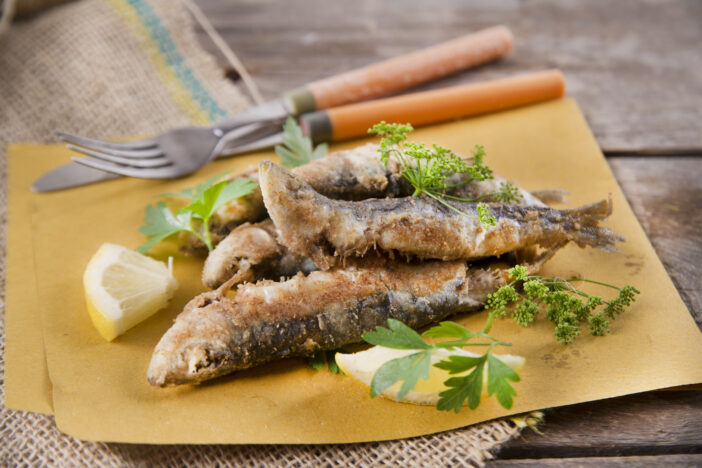 Fried anchovies