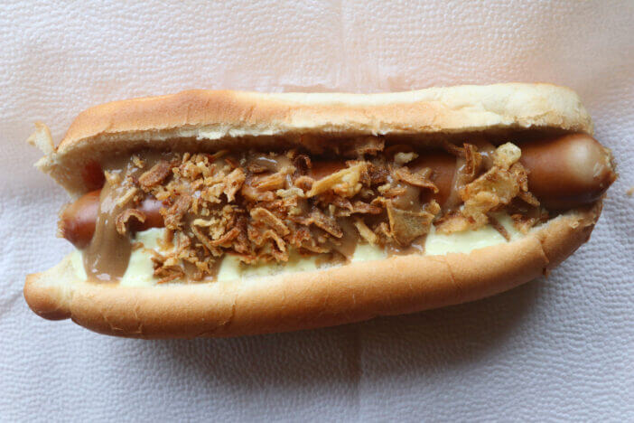Icelandic hotdog on a napkin
