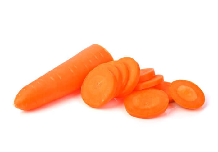 10+ Healthy Gas Station Snacks to Satisfy Your Cravings 3 Fresh Carrots with sliced isolated on white background.
