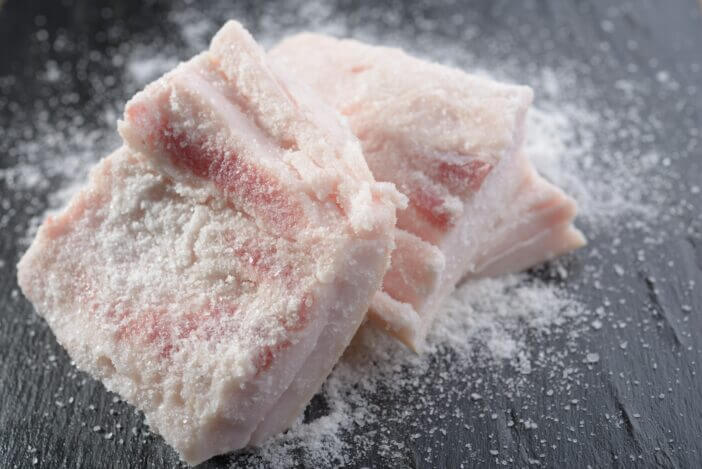 10+ Delicious Ways to Cook with Pork Fatback 2 Salt lard on a slate surface