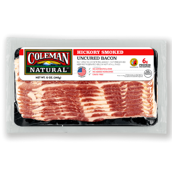 53789 coleman natural uncured hickory smoked bacon pkfv Coleman Natural Uncured Hickory Smoked Bacon