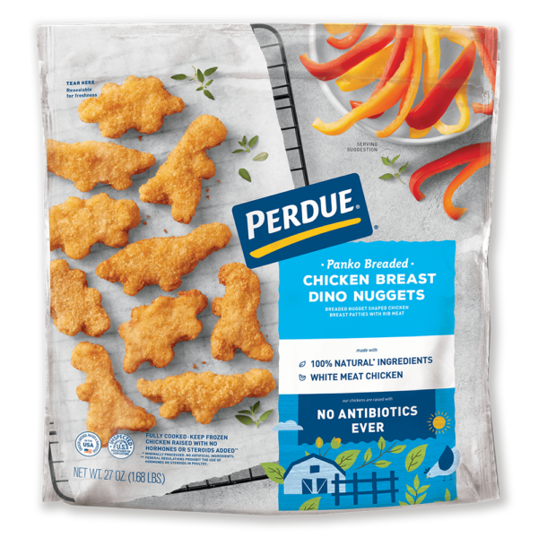 82424 f c breaded nae chicken breast panko nuggets dino shapedperdue panko breaded dino nuggets pkfv Perdue Panko-Breaded Dino Nuggets