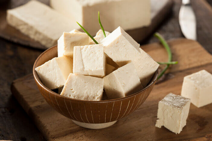 11 Low Fat Meat Options For Health & Fitness Enthusiasts 11 Organic Raw Soy Tofu on a Background