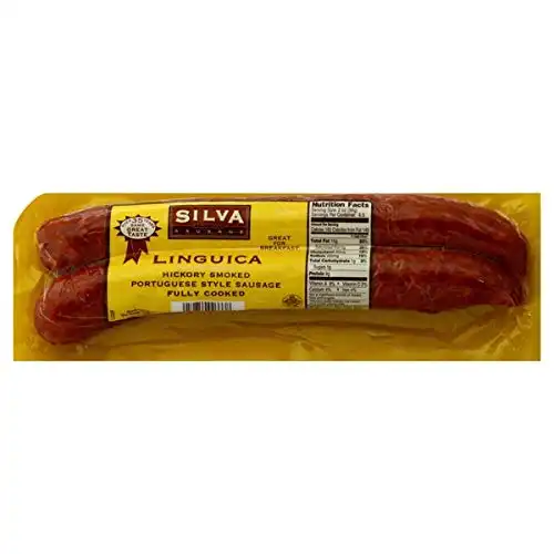 Silva Linguica Portuguese Sausage – Fully Cooked, 3 Lbs, Smoked & Ready To Eat